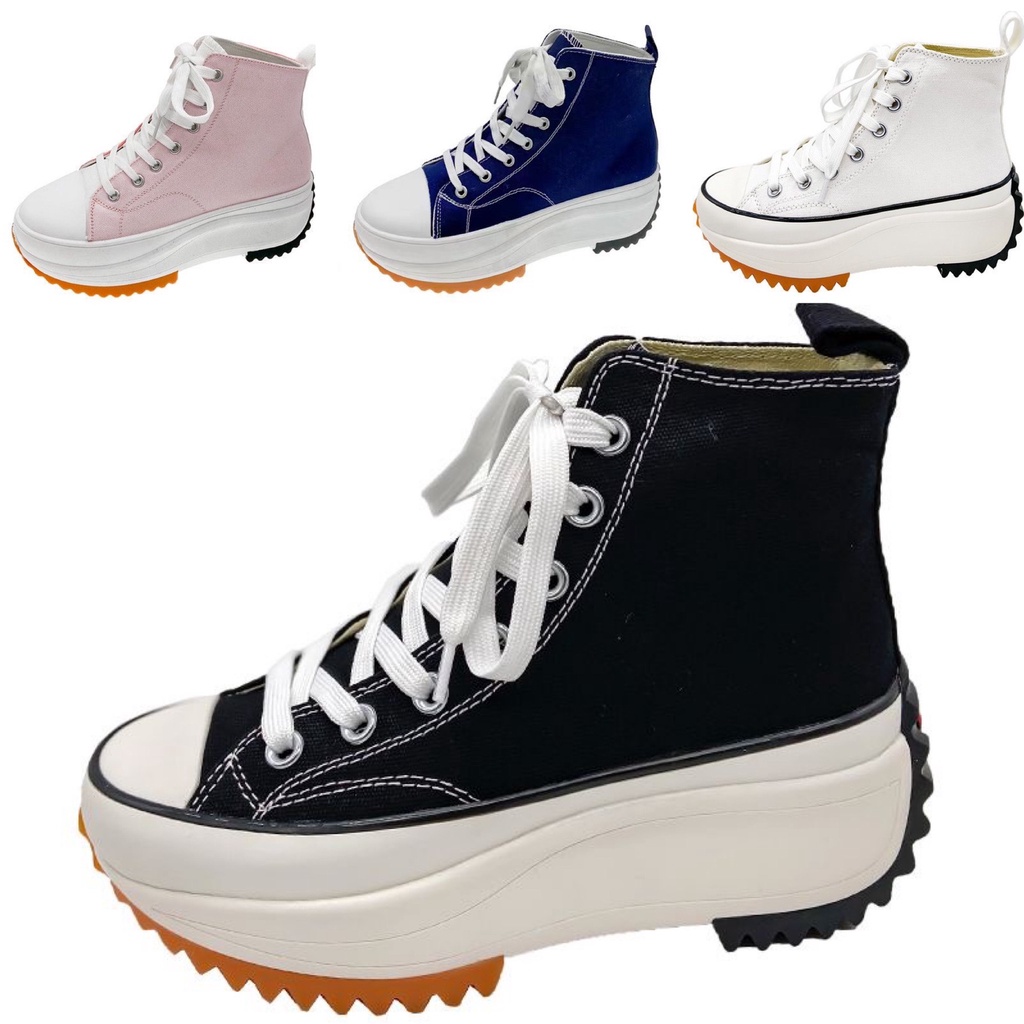 [GROSIR][COD] SEVEN_DAY SEPATU SNEAKERS WANITA KOREA IMPORT SPORT SHOES FQ-88 HITAM