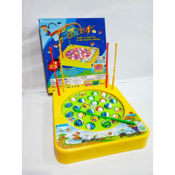 Mainan Pancingan Ikan Magnet Kolam Kotak - Mainan pancingan Anak