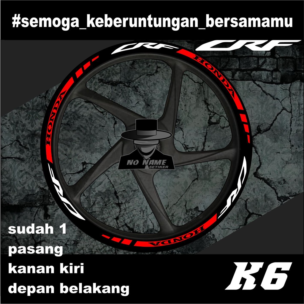 stiker velg sticker velk stiker cutting velk (k6) crf ring 17