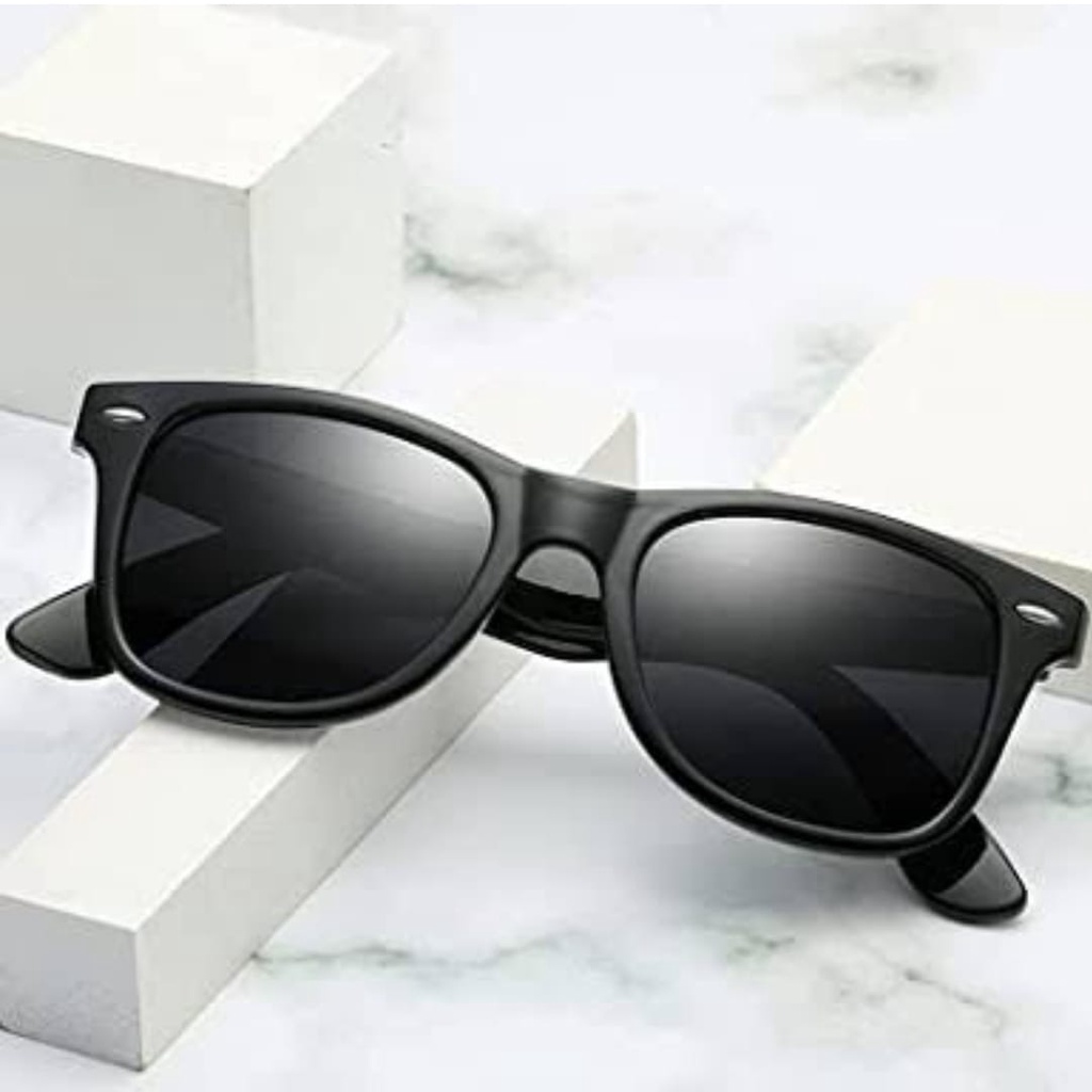 Kacamata Retro / Sunglasses Sports Hitam Korean Fashion Sunglassess Wanita/Pria unisex 1125