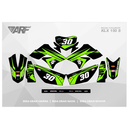 DECAL KLX 150 S (001) DEKAL STIKER FULLBODY KLX L 2009 2010 2011 2012 2013 2014 2015 MERAH KUNING HI
