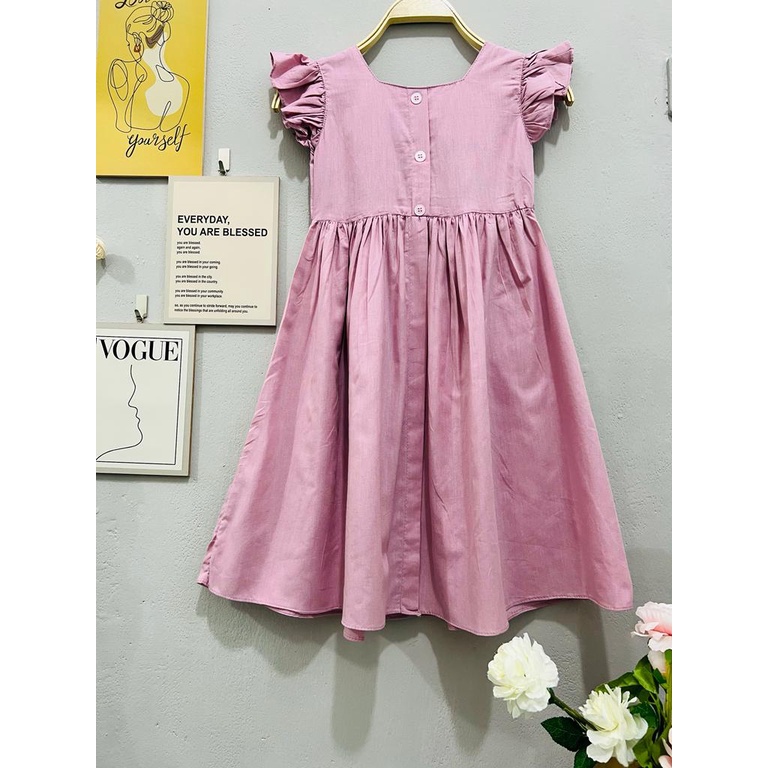 Jimmedy.id - Dress Anak Perempuan Imut Bahan Katun Untuk Umur 3 - 7 Tahun