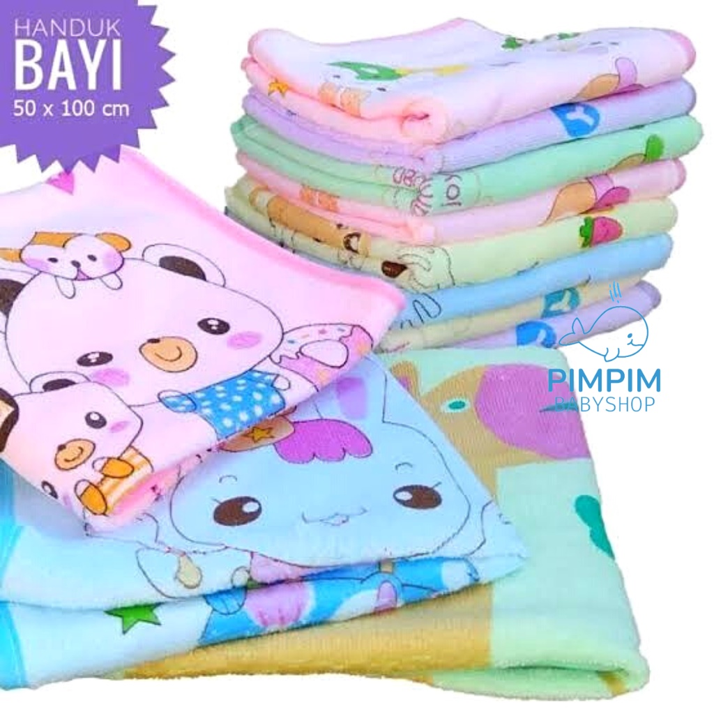 Handuk Mandi Bayi Halus Lembut Size 50x100cm Handuk Baby Towel Perlengkapan Bayi Baru Lahir