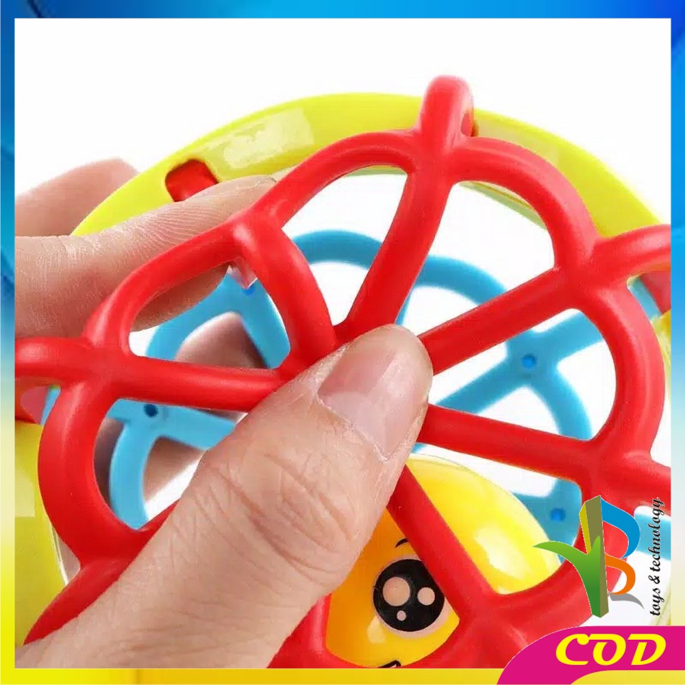 RB-M10 Mainan Bayi Bola Kerincingan Bahan Karet Lembut Teether Rattle Bayi | Baby Toys