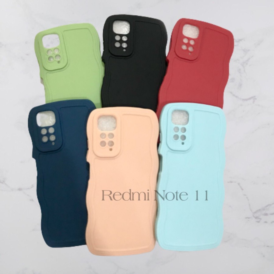 CASE REDMI NOTE 11 - SOFTCASE SILIKON GELOMBANG WAVY PRO CAMERA - GA