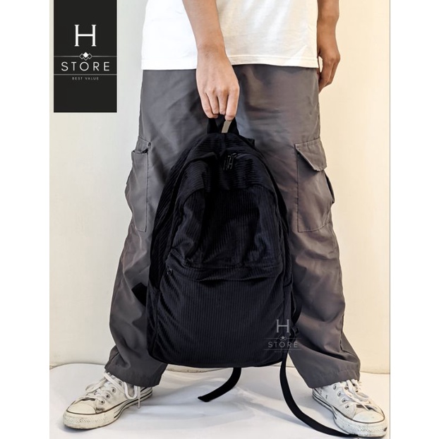 Tas ransel corduroy bagpack corduroy tas ransel sekolah