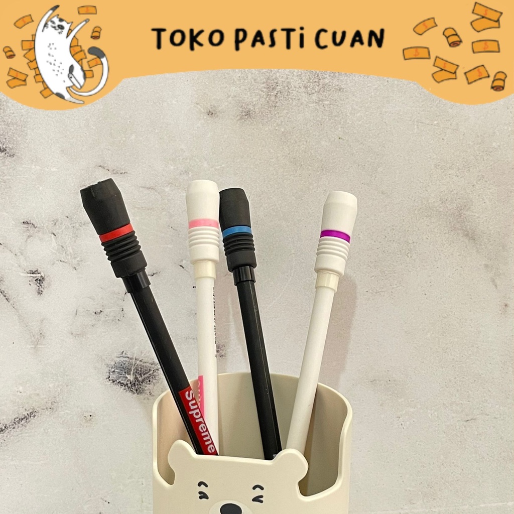 

pulpen pen gel putar magnet karakter supme pena lucu tinta hitam bisa COD pen imut keren pulpen unik atk kebutuhan anak sekolah termurah import