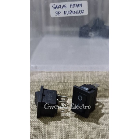 Rocker Saklar Switch ON OFF Dispenser Hitam 2P 3P Switch ON OFF V3