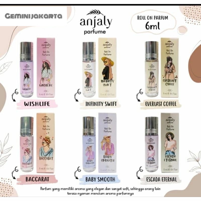 PARFUM ANJALY ROLL ON PERFUME 6 ml ORIGINAL BPOM - ANJALY PARFUM MINI 6ML