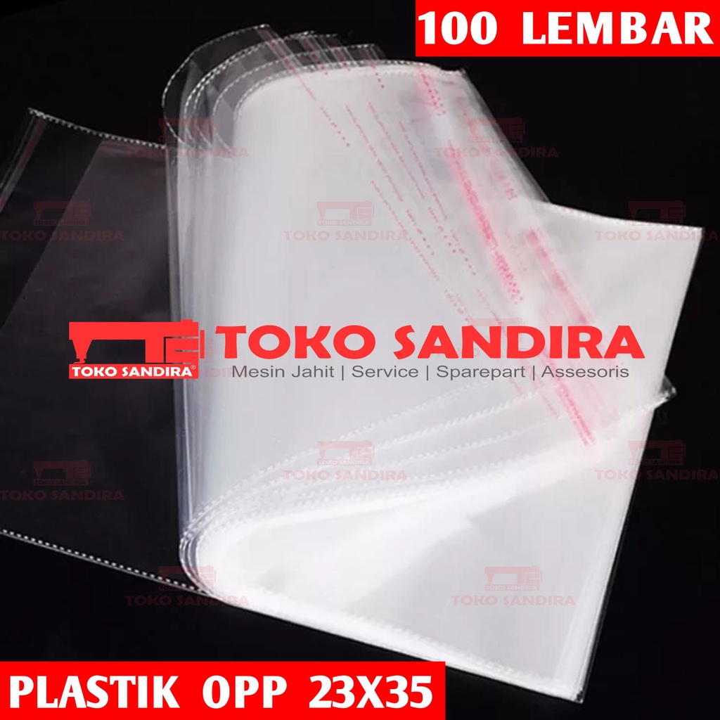100 lembar plastik OPP 23X35/opp murah/plastik opp grosir/platik opp murah/plastik pakaian/plastik b