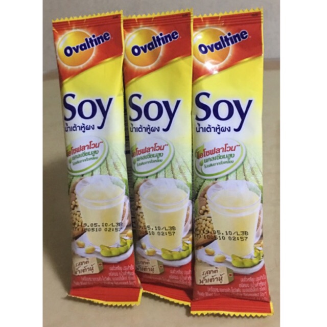 Ovaltine Soy Milk Powder Campuran Wijen Hitam dan Putih Thailand per sachet 28 Gram HALAL