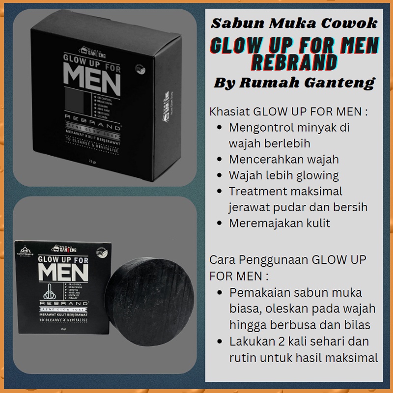 Sabun Muka Cowok GLOW UP FOR MEN By Rumah Ganteng (BPOM)