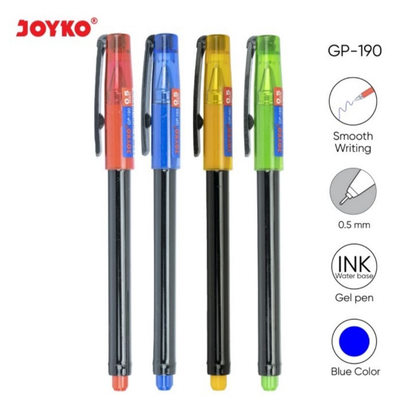 

Pulpen Gel Pena Gel Pen Joyko GP-190 Pino Gel 0.5 mm