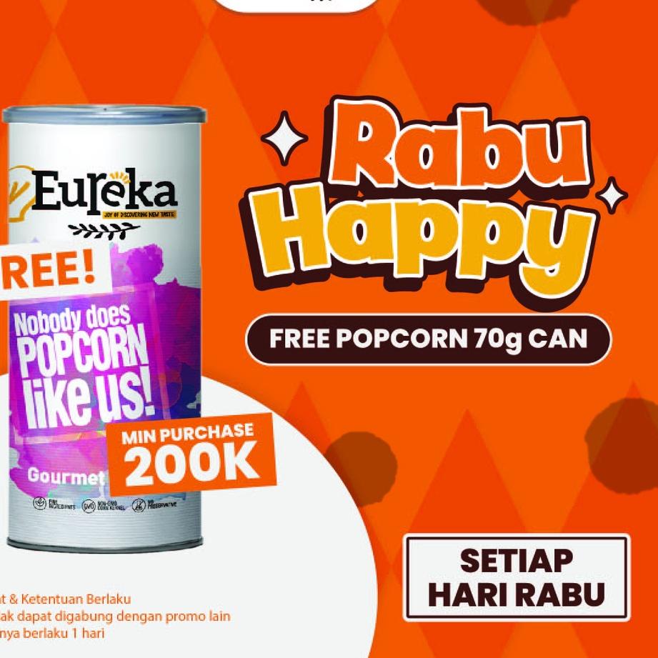 

[PRODUK V7HQI] EUREKA POPCORN CANS 70-90g BN0