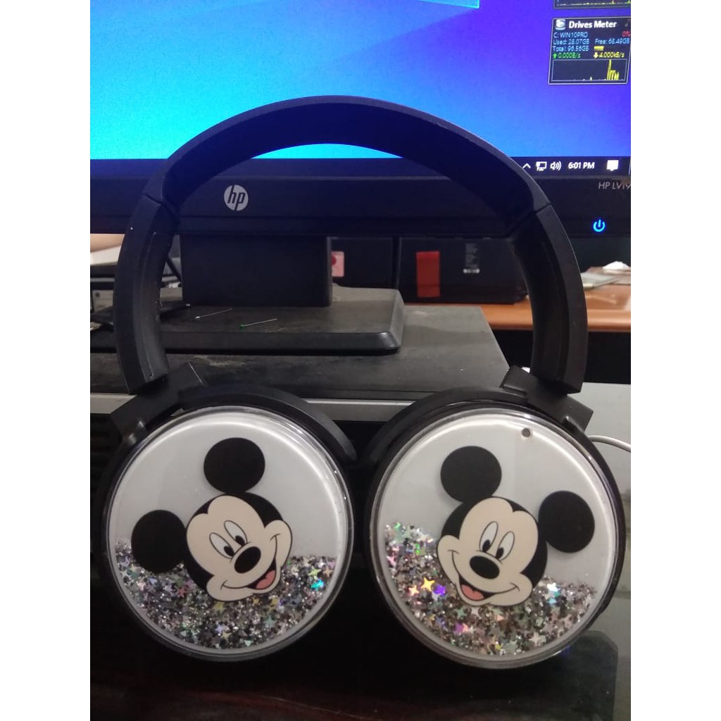 HEADPHONE BANDO BLUETOOTH WIRELESS KARAKTER MICKEY &amp; MINNIE TYPE BT-002