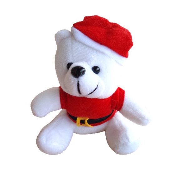 Boneka Christmas, Bear Santa, Boneka Santa 15cm