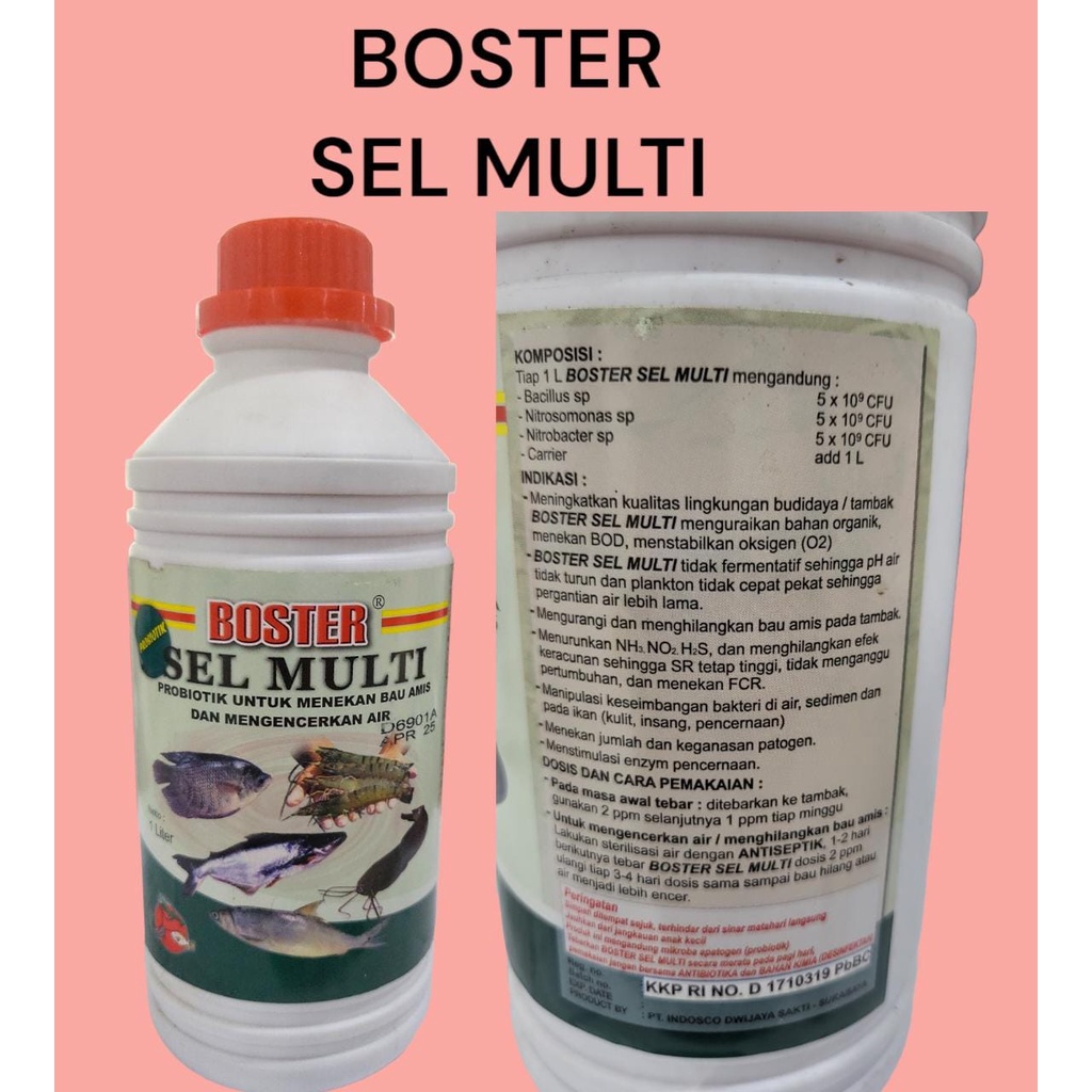 Boster Sel Multi Probiotik Mencegah Bau Amis 1 Liter ikan dan udang