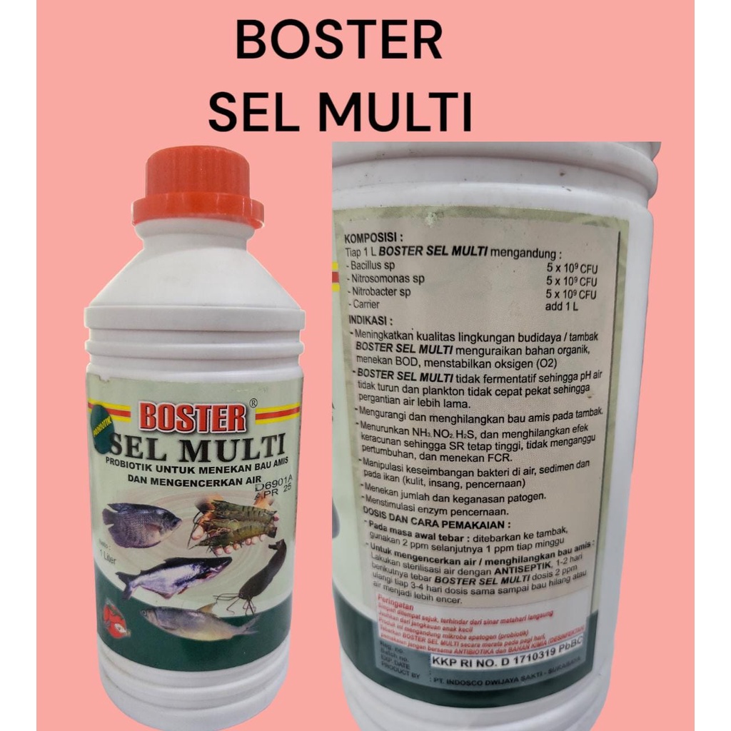 Boster Sel Multi Probiotik Mencegah Bau Amis 1 Liter ikan dan udang