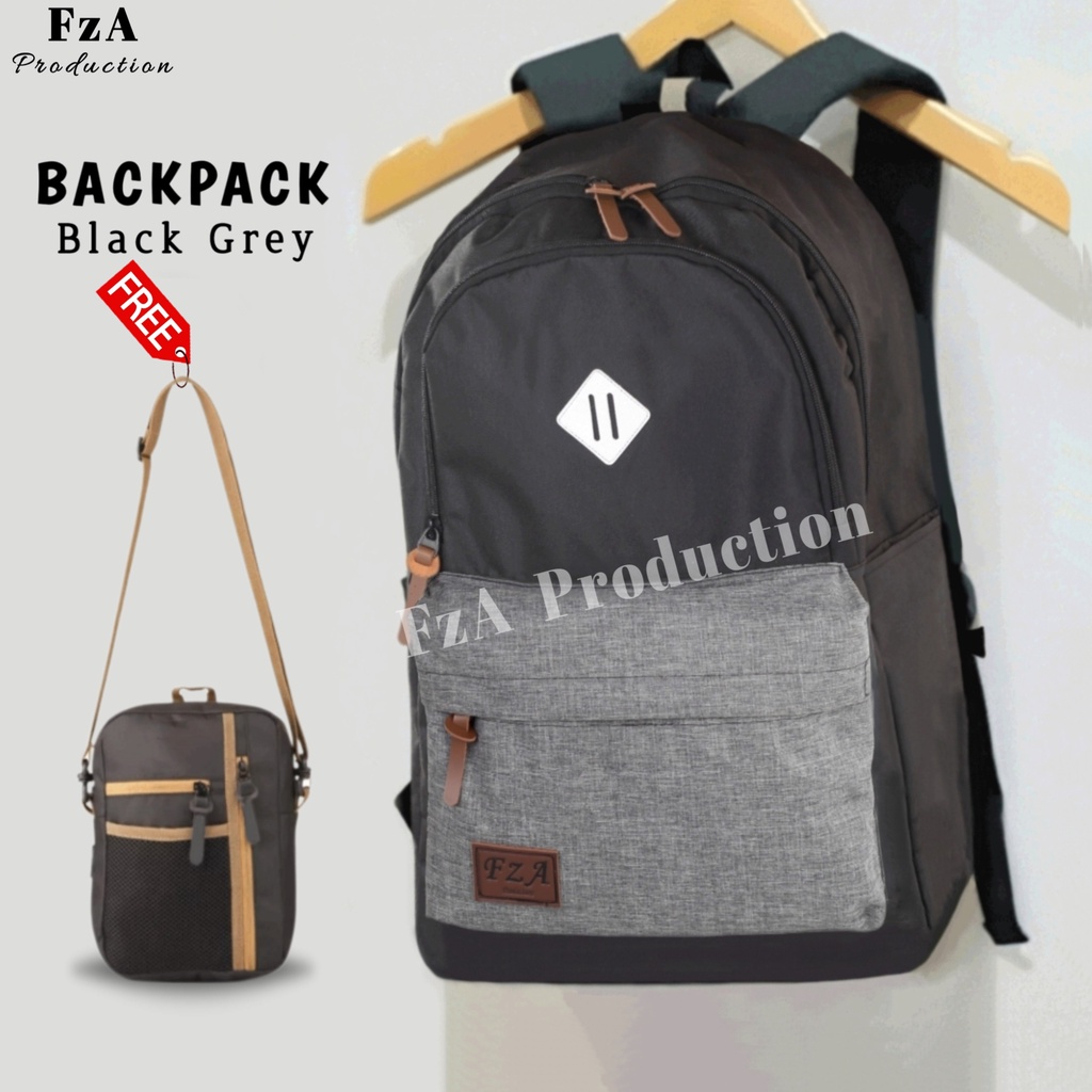 Tas Ransel Punggung Distro Casual Pria Wanita / Tas Ransel Laptop Backpack Sekolah Original - FzA