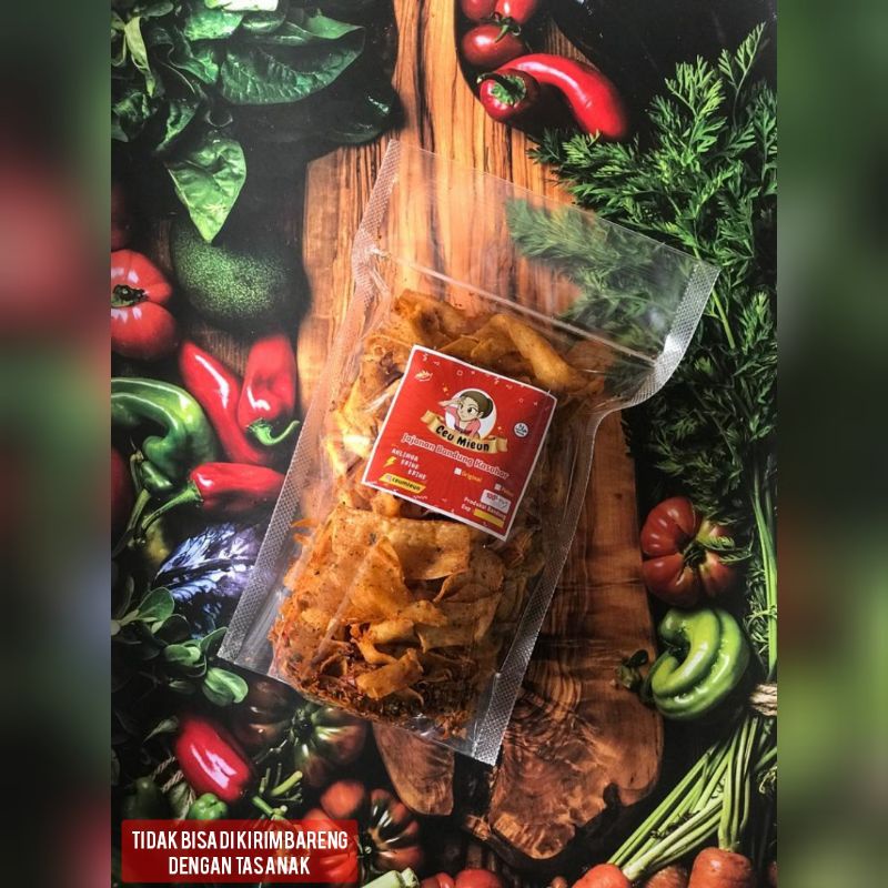 KERIPIK/KRIPSET Singkong Ceu Mieun 250 gram varian Pedas dan Original