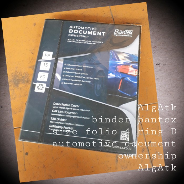 

BINDER DOCUMENT PRIBADI BANTEX UKURAN FOLIO 4 RING NO REF 8713