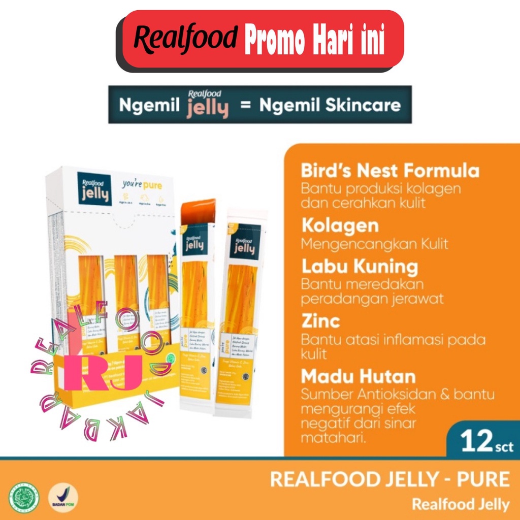 

RB Realfood Jelly Pure Formulasi Sarang Burung Walet dengan Zinc, 12 pcs