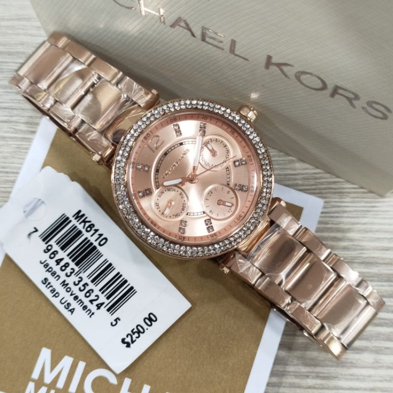 Jam Tangan Wanita MICHAEL KÒRS MK 6110 Rosegold Original MK6110 Free Box Ori MK