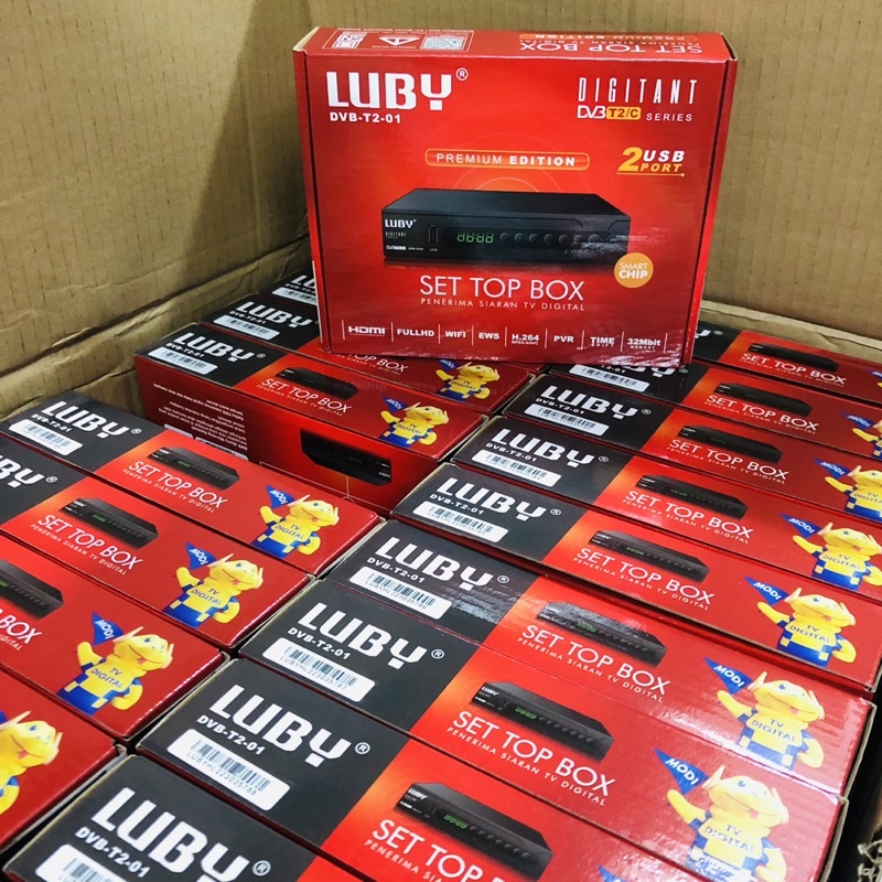 SET TOP BOX TV DIGITAL LUBY DVB-T2-01 FULL HD EWS SNI