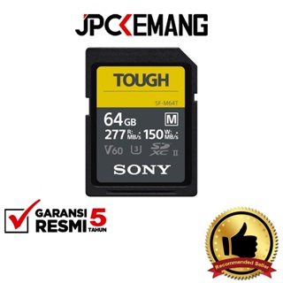 Sony SD Card SDHC SDXC 64GB 277MB/s UHS-II SF-M Tough Memory Card Garansi Resmi