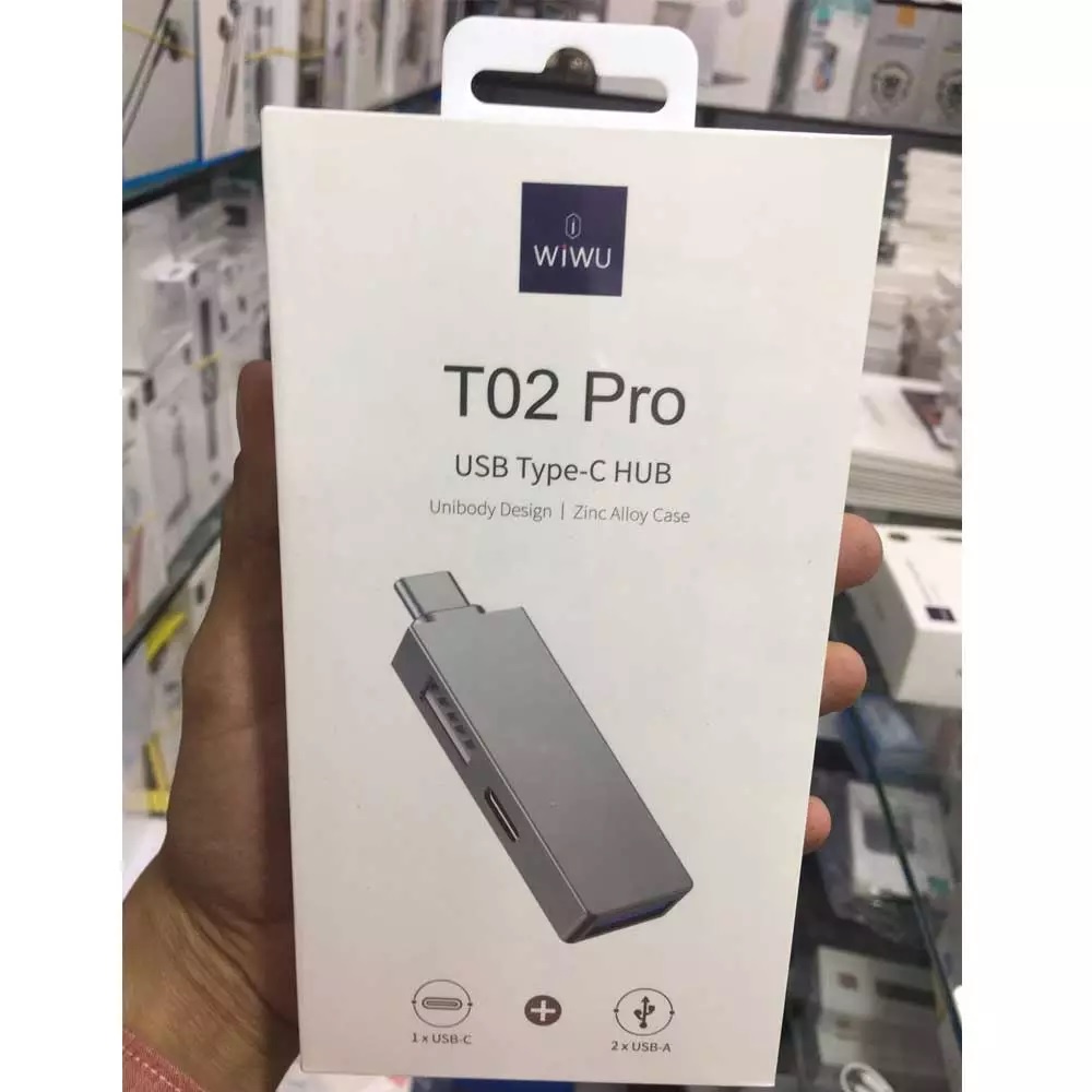 WIWU T02 PRO - USB Type C Hub to USB 3.0 - 2.0 - USB C Converter