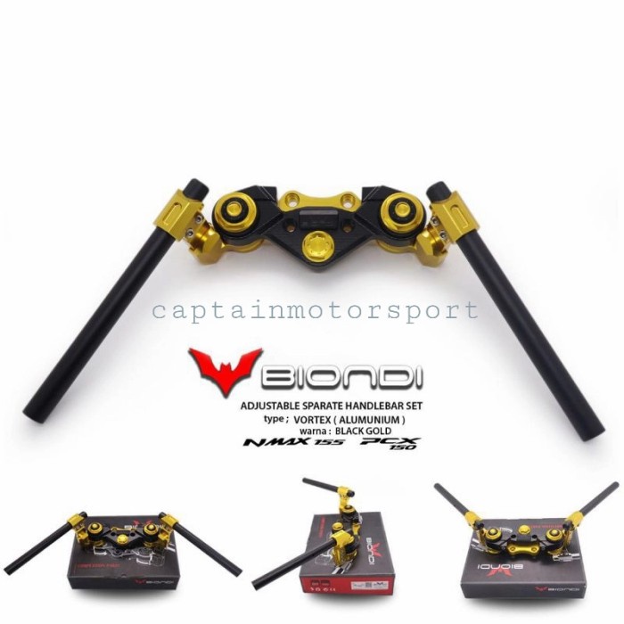 Stang Jepit Import Nmax 155 & Pcx 150 Type Vortex Full Cnc - Biondi