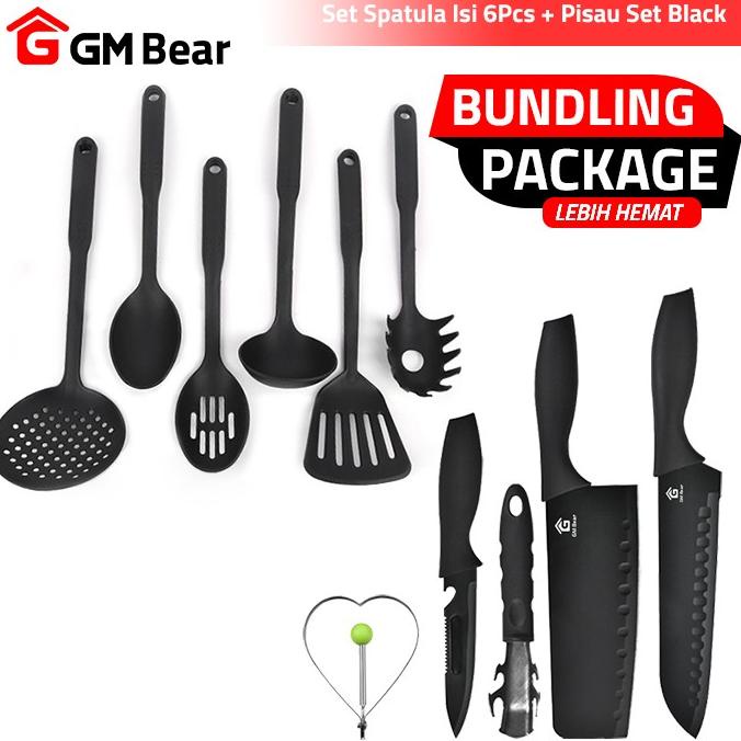 (BUNDLING) GM Bear Spatula Set 1073 + Pisau Set 1083