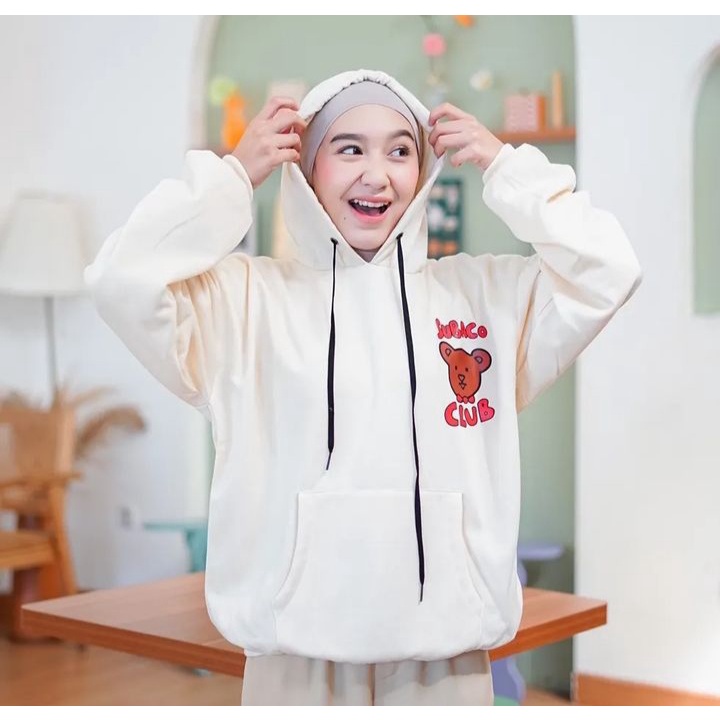 Jacket Hoodie SUBACO BLUB BEAR Sweater Pria Wanita Ala Korean Kasual Style Musim semi Dan Musim Dingin