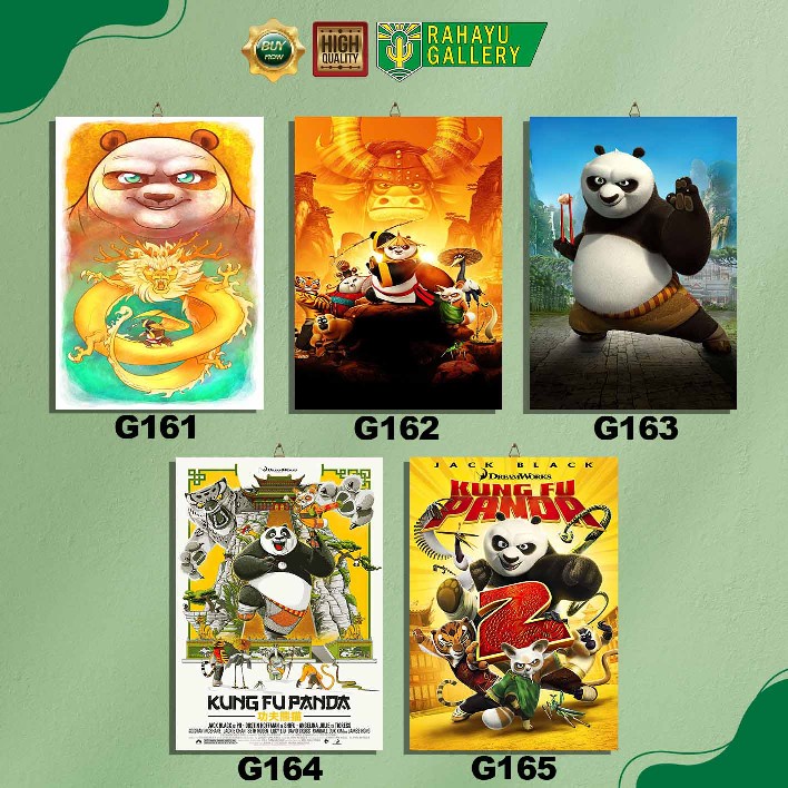 WALL DECOR POSTER KAYU PAJANGAN DINDING KUNGFU PANDA GG161
