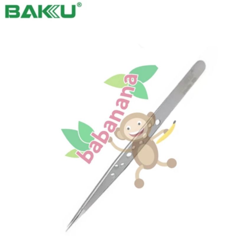 Baku SS-Sa SR Pinset Lurus Long Fine Tip Tweezer Penjepit Stainless