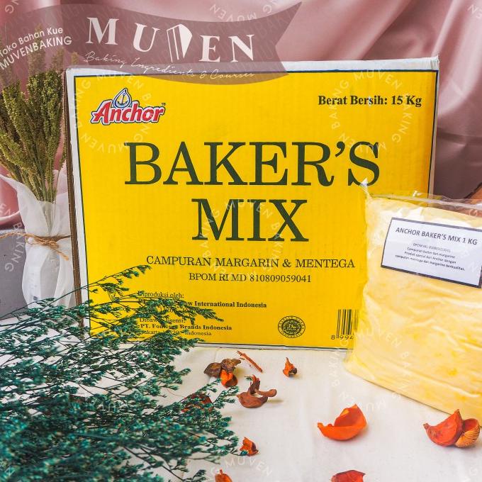 

ANCHOR BAKERS MIX BUTTER BLEND 1 KG / BAKER CAMPURAN MENTEGA TERLARIS TERPERCAYA ORIGINAL