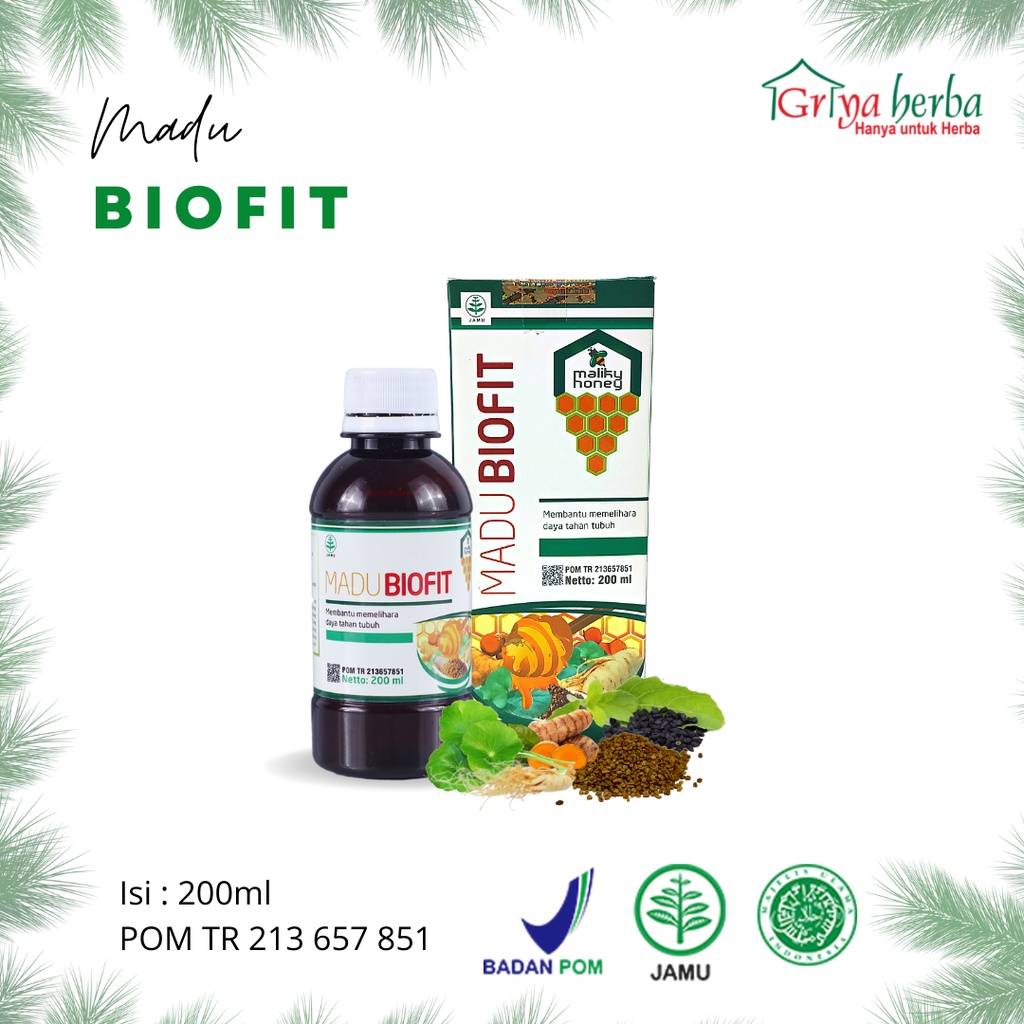 

Madu BIOFIT GRIYA HERBA untuk menambah imun dan menjaga stamina tubuh alami original BPOM alami tanpa efek samping