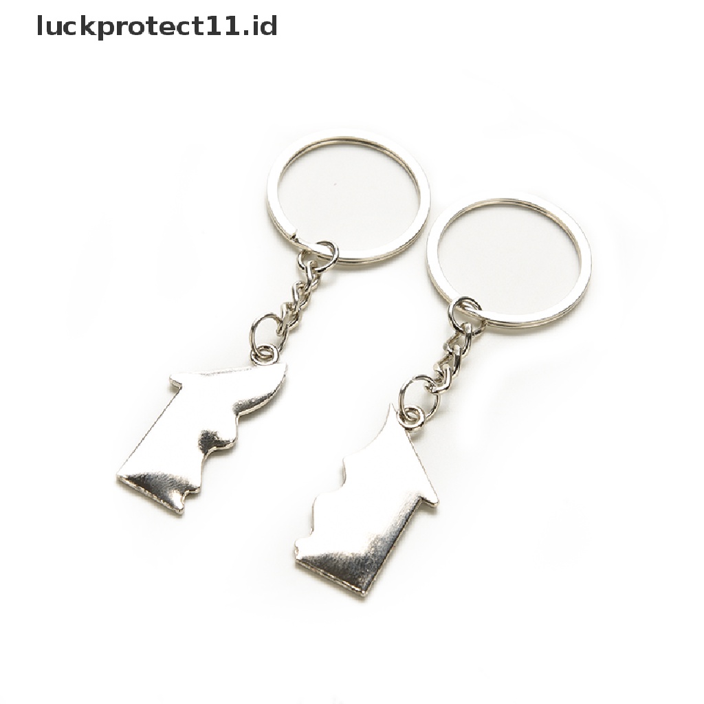 /Fashion Hot//// 2pcs Gantungan Kunci Bentuk Rumah Gantungan Kunci Untuk Pecinta Valene day Love Key Fob.