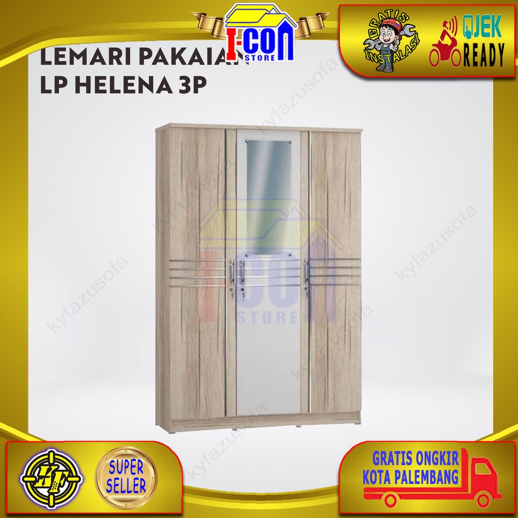 Lemari Pakaian Kayu Tiga Pintu / Lemari Baju LP HELENA 3P Olympic