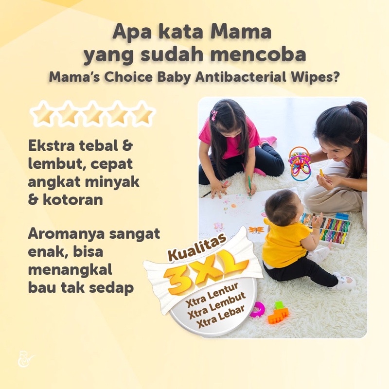 isu Basah Bayi - Baby Wet Wipes Mama's Choice (Tissue Basah Wajah, Tubuh, dan Peralatan Bayi) n