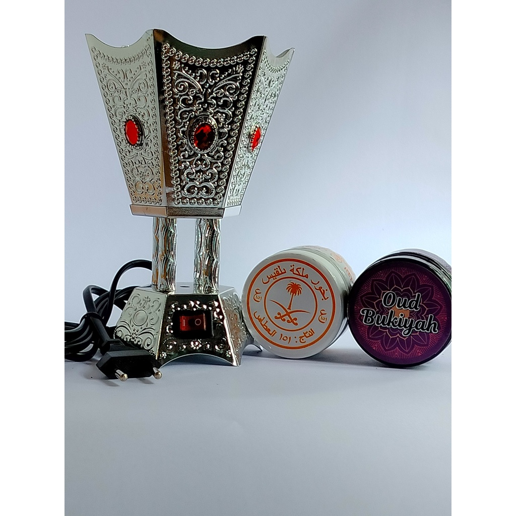 hemat 1 set mabkharah eletrik dengan buhur bubuk 30gr 361 dan buhur bubuk 151 pengharum ruangan aromatherapy wewangian rumah tahan lama