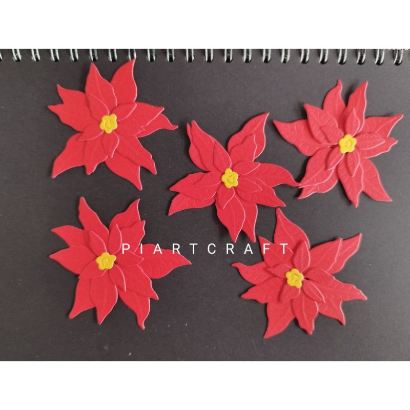 

seri CHRISTMAS - bunga Natal - isi 5 set - Dies cut / cut dies DIY scrapbook / vintage journal / album