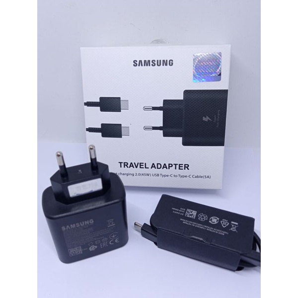 CASAN SAMSUNG NOTE 10 - NOTE 20 - S20 - S20- S22 - COLOKAN C 45W FASH CHARGING PD -TRAVEL ADAPTER SA