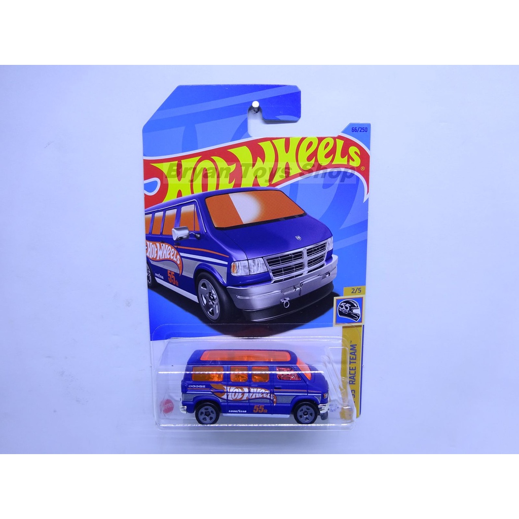 Hot Wheels Dodge Van Biru Kaca Orange