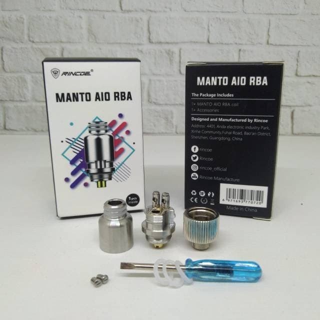 Rincoe Manto AIO Replacement RBA Coil RBA Pod Authentic RBA