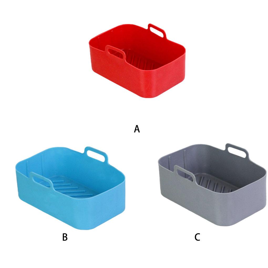 Air Fryer Silicone Tray Tahan Panas Keranjang Bakery Piring Liner Dicuci Reusable Dapur Baking Peralatan Masak Aksesoris