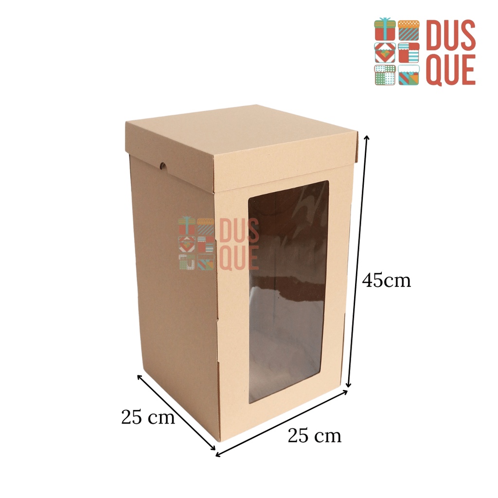 

( 5Pcs ) KOTAK BOX DUS KUE 25x25x45 / TART TINGGI 25 x 25 x 45