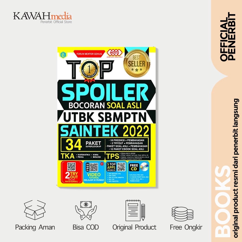 Jual Buku Referensi Top Spoiler Bocoran Soal Asli Utbk Sbmptn Saintek Cd Shopee Indonesia