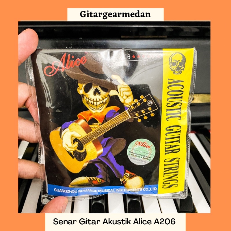 SENAR TALI GITAR AKUSTIK 1 SET ISI 6 ALICE A206