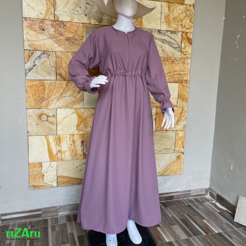 Gamis Serut Tali bahan Wollycube by riZAru